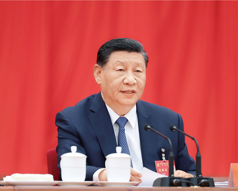 　　中國共產(chǎn)黨第二十屆中央委員會第三次全體會議，于2024年7月15日至18日在北京舉行。中央委員會總書記習(xí)近平作重要講話。 新華社記者 鞠鵬/攝